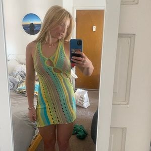 Jaded London Green Asymmetrical dress. Only worn twice.